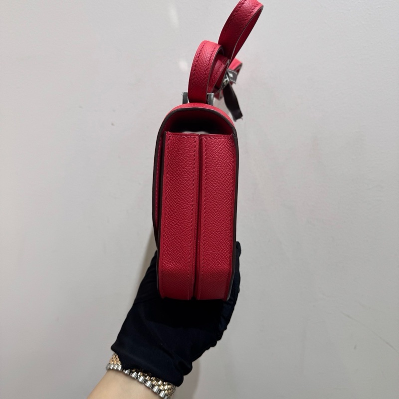 愛馬仕/Hermès 番茄紅馬賽克mini 斜挎包單肩包 Epsom皮 D刻-2