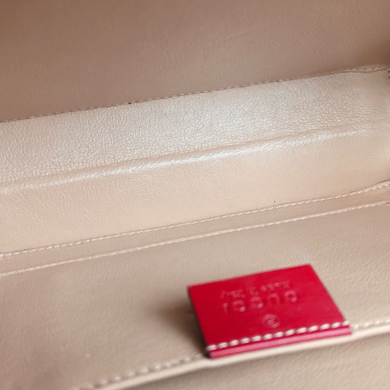 Gucci 紅色漆皮Sylvie塞爾維亞1969手提鏈條包21*15*5  98新配件塵袋-3