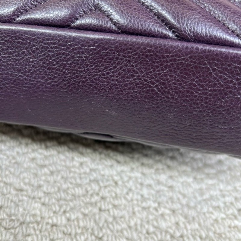 YSL聖羅蘭信封紫銀郵差包 可手提斜挎單肩 包身很柔軟的小牛皮材質 可鹽可甜隨意好搭配 容量實用 日常百搭-13