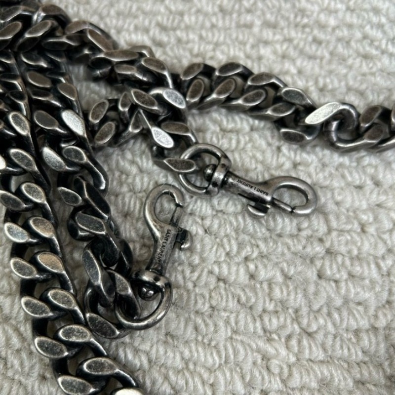 YSL聖羅蘭信封紫銀郵差包 可手提斜挎單肩 包身很柔軟的小牛皮材質 可鹽可甜隨意好搭配 容量實用 日常百搭-17