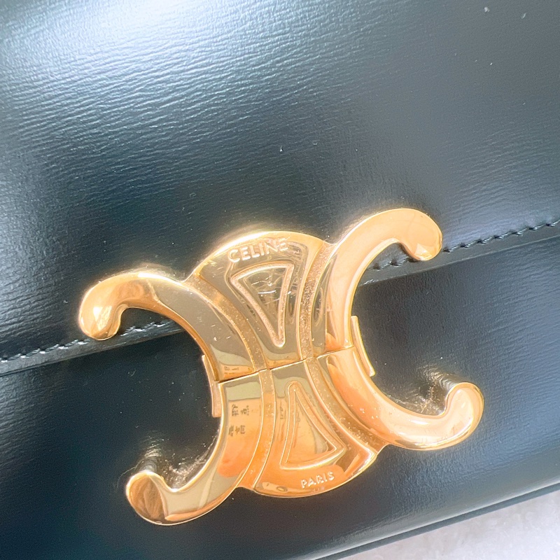 Celine triomphe claude 凱旋門黑色腋下包-1
