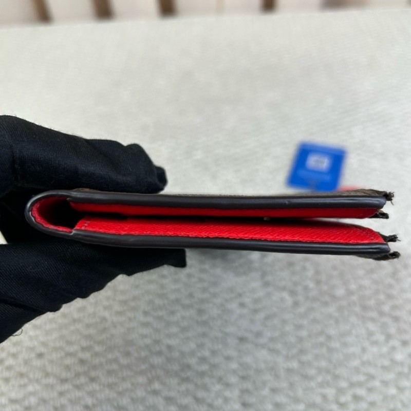 LV路易威登老花折子長款雙拉鏈錢包 卡位多 日常收納很方便 經典老花配色 紅色內襯 適合日常使用-7