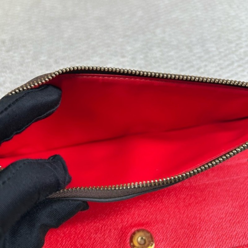 LV路易威登老花折子長款雙拉鏈錢包 卡位多 日常收納很方便 經典老花配色 紅色內襯 適合日常使用-16