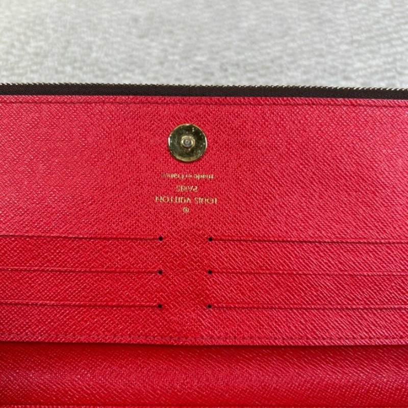 LV路易威登老花折子長款雙拉鏈錢包 卡位多 日常收納很方便 經典老花配色 紅色內襯 適合日常使用-24