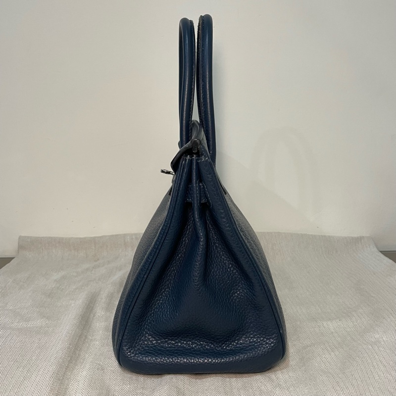 愛馬仕 Hermes Birkin 30 藍色 框L TC皮-2