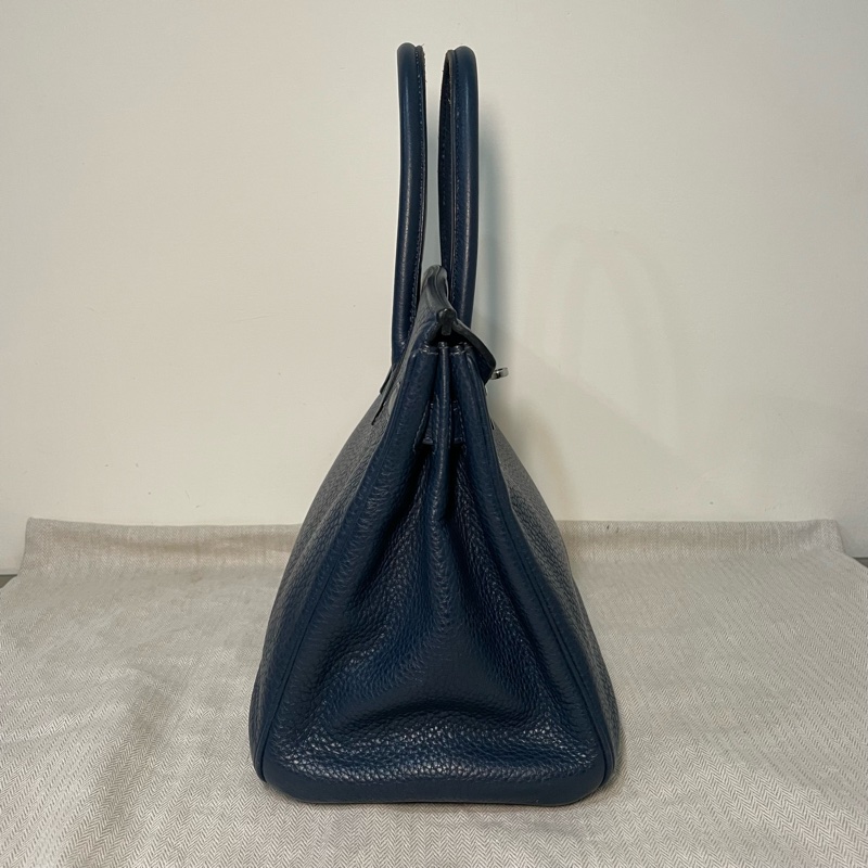 愛馬仕 Hermes Birkin 30 藍色 框L TC皮-3