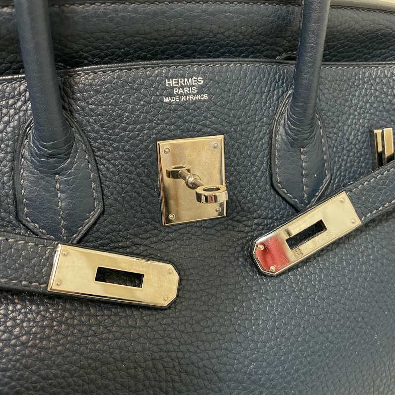 愛馬仕 Hermes Birkin 30 藍色 框L TC皮-5