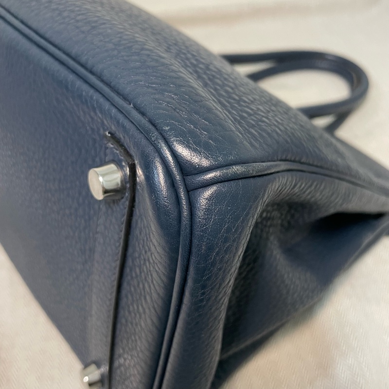 愛馬仕 Hermes Birkin 30 藍色 框L TC皮-7