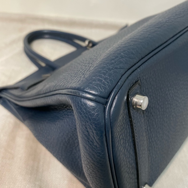 愛馬仕 Hermes Birkin 30 藍色 框L TC皮-8