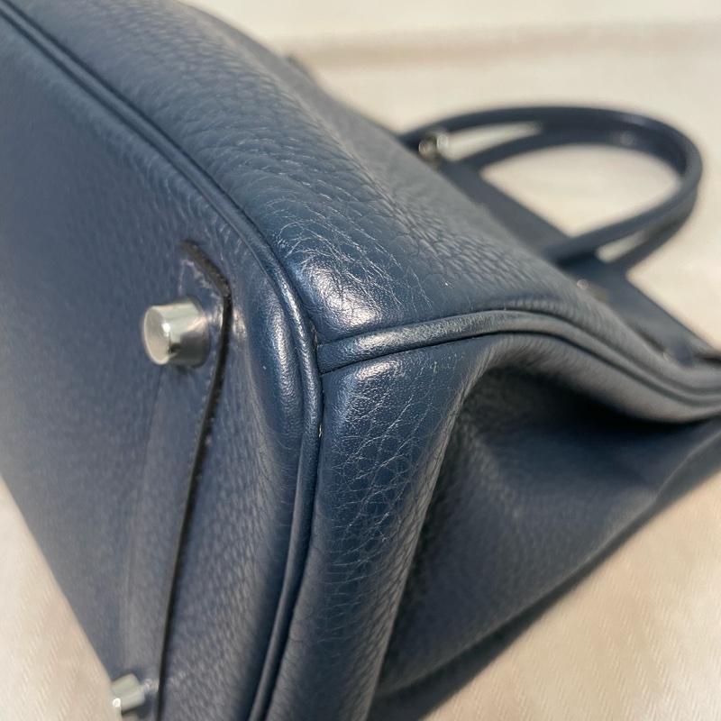 愛馬仕 Hermes Birkin 30 藍色 框L TC皮-9