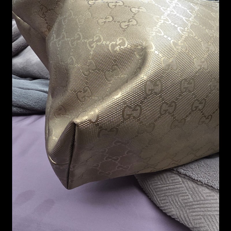 Gucci 金色購物包 肩背 手提 拖特包-9