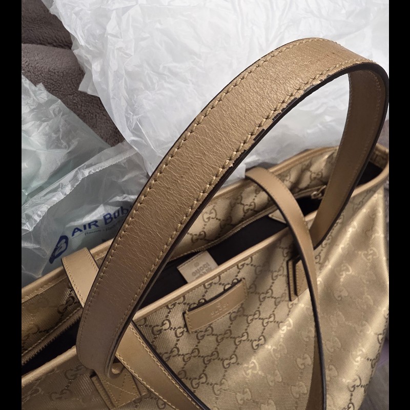 Gucci 金色購物包 肩背 手提 拖特包-17