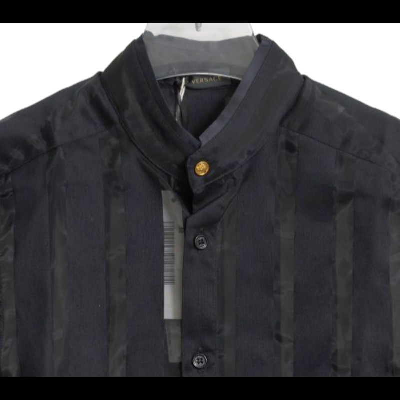 Versace 男款條紋馬甲 綿混紡 歐38碼 (S)-3