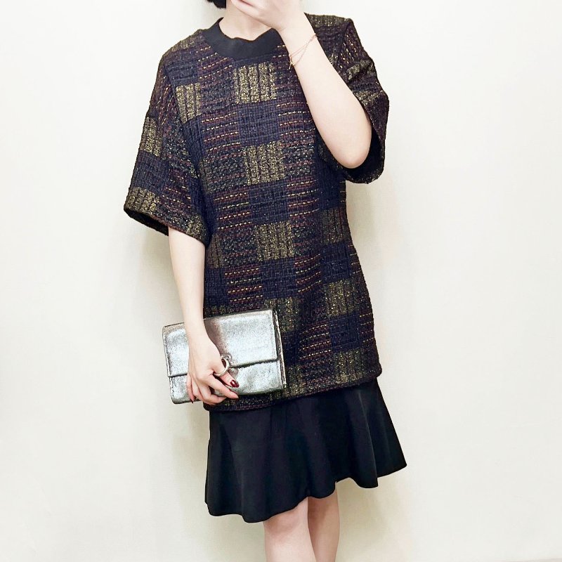 3.1 Phillip Lim 黑色毛呢魚尾洋裝 S~M-0