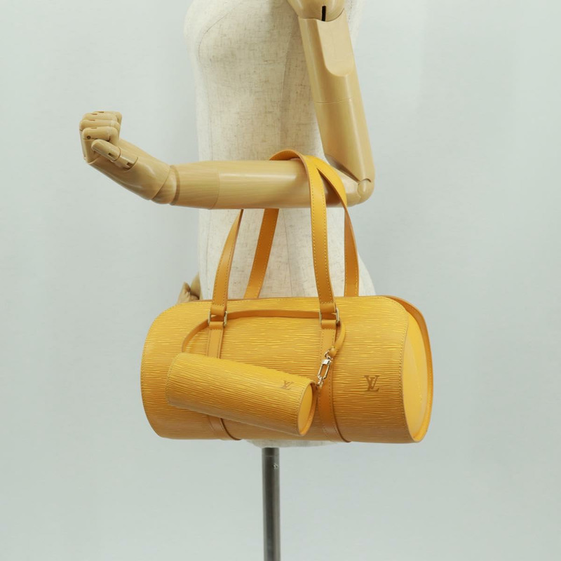 【日本直送】路易威登 Epi Soufflot 手提包 黃色 M52229 LV 正品 163151V-26