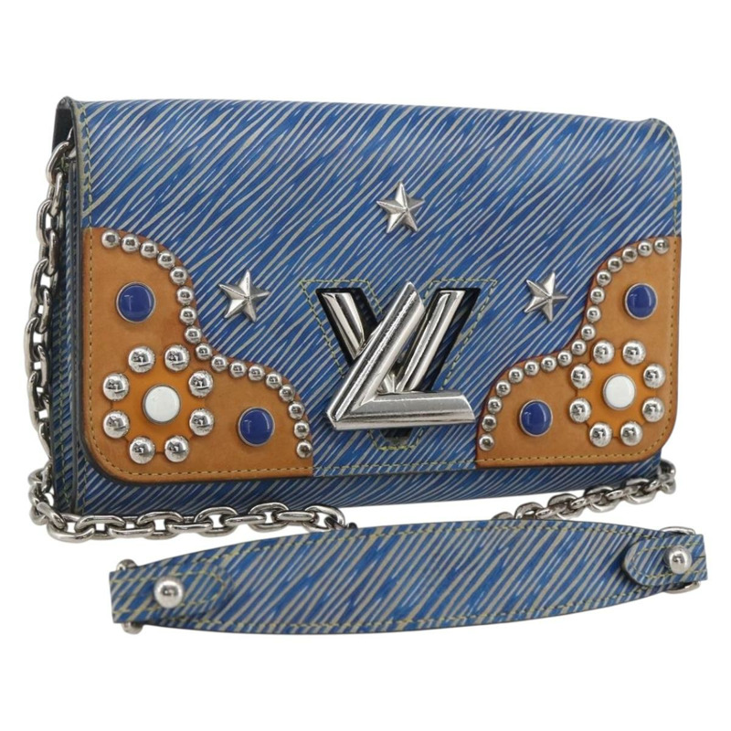 【日本直送】路易威登 Epi Denim Twist MM 肩背包 藍色 M50271 LV Auth ka1523SAM-0