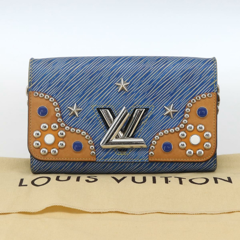 【日本直送】路易威登 Epi Denim Twist MM 肩背包 藍色 M50271 LV Auth ka1523SAM-11