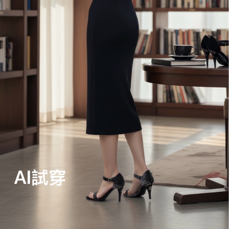 🍒 Chanel Vintage珠寶級鑲鑽雙C絲絨涼鞋 2F260127-1-6