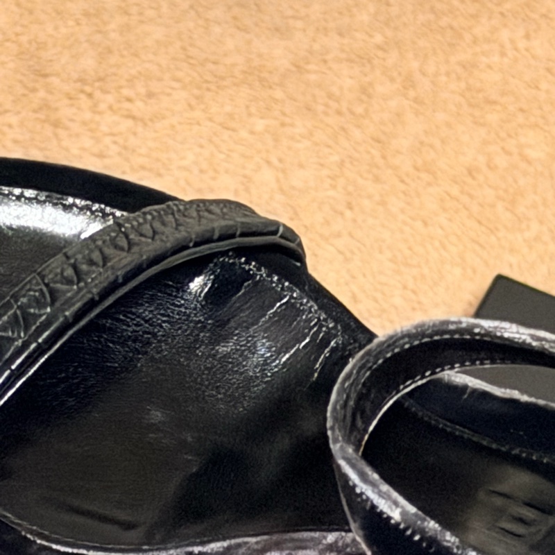 🍒 Chanel Vintage珠寶級鑲鑽雙C絲絨涼鞋 2F260127-1-18