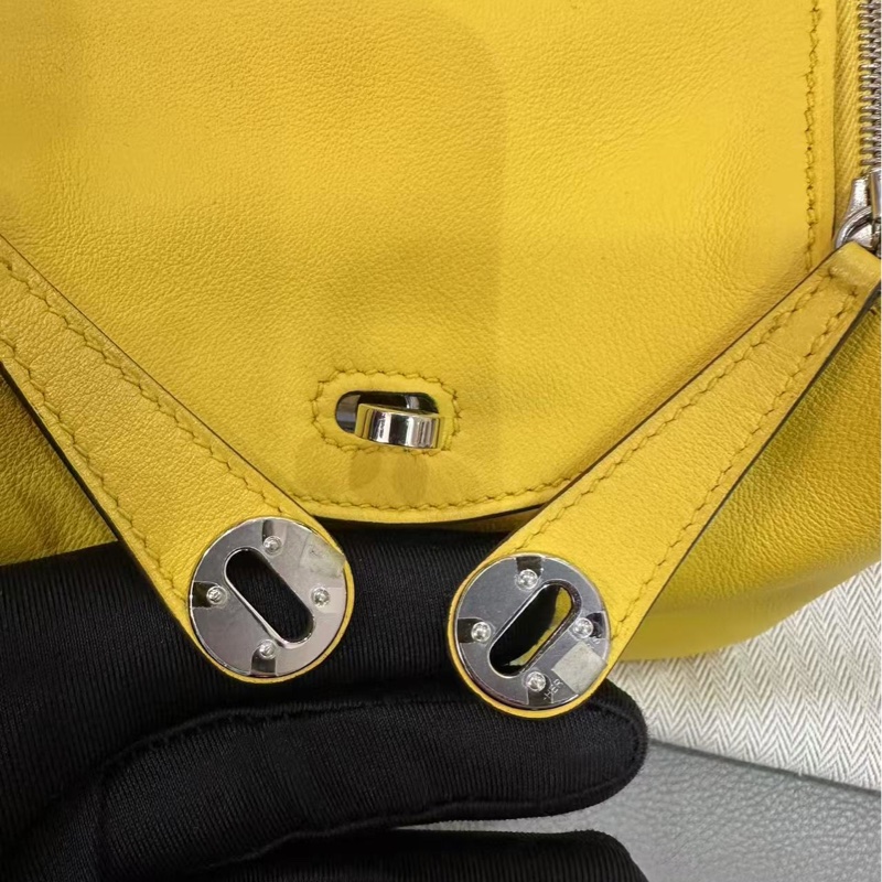 🌈Hermes💛Mini Lindy一代💛那不勒斯黃銀扣💛99新🌟全套有單🌈🌟Swift皮🌟愛馬仕🌟-2