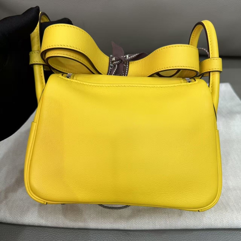 🌈Hermes💛Mini Lindy一代💛那不勒斯黃銀扣💛99新🌟全套有單🌈🌟Swift皮🌟愛馬仕🌟-9