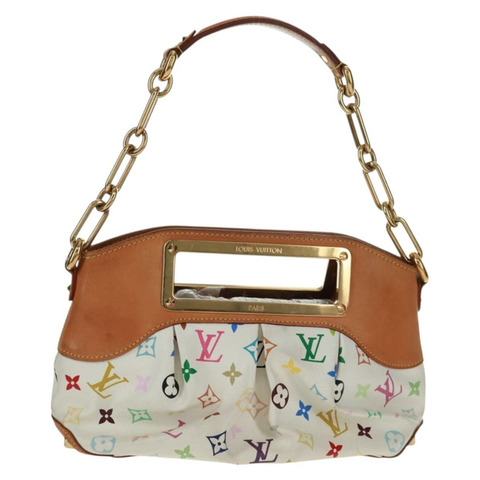 路易威登 Monogram Multicolor Judy PM 單肩包 白色 M40257 正品 163569V
