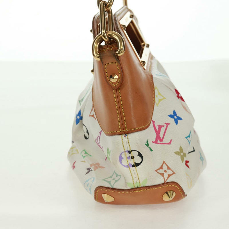 【日本直送】路易威登 Monogram Multicolor Judy PM 單肩包 白色 M40257 正品 163569V-2