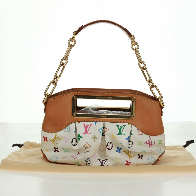 【日本直送】路易威登 Monogram Multicolor Judy PM 單肩包 白色 M40257 正品 163569V-11