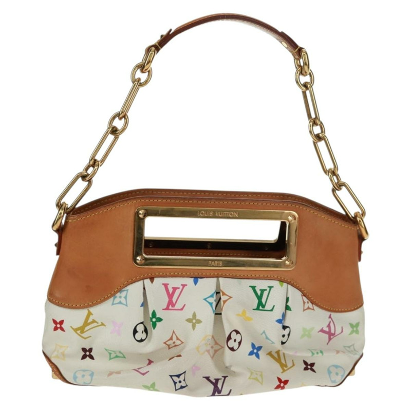 【日本直送】路易威登 Monogram Multicolor Judy PM 單肩包 白色 M40257 正品 163569V-13