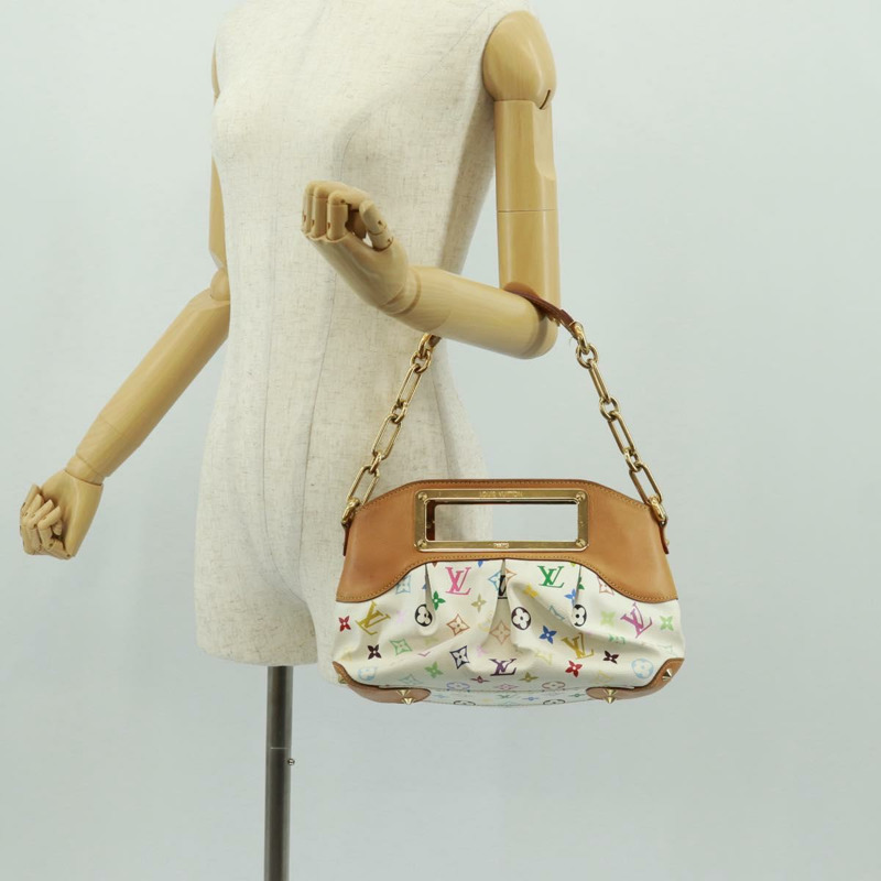 【日本直送】路易威登 Monogram Multicolor Judy PM 單肩包 白色 M40257 正品 163569V-23