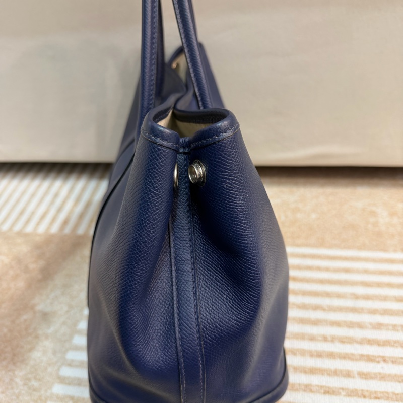 Hermes 愛馬仕 花園30cm Garden Party 藍色 Epsom皮-1