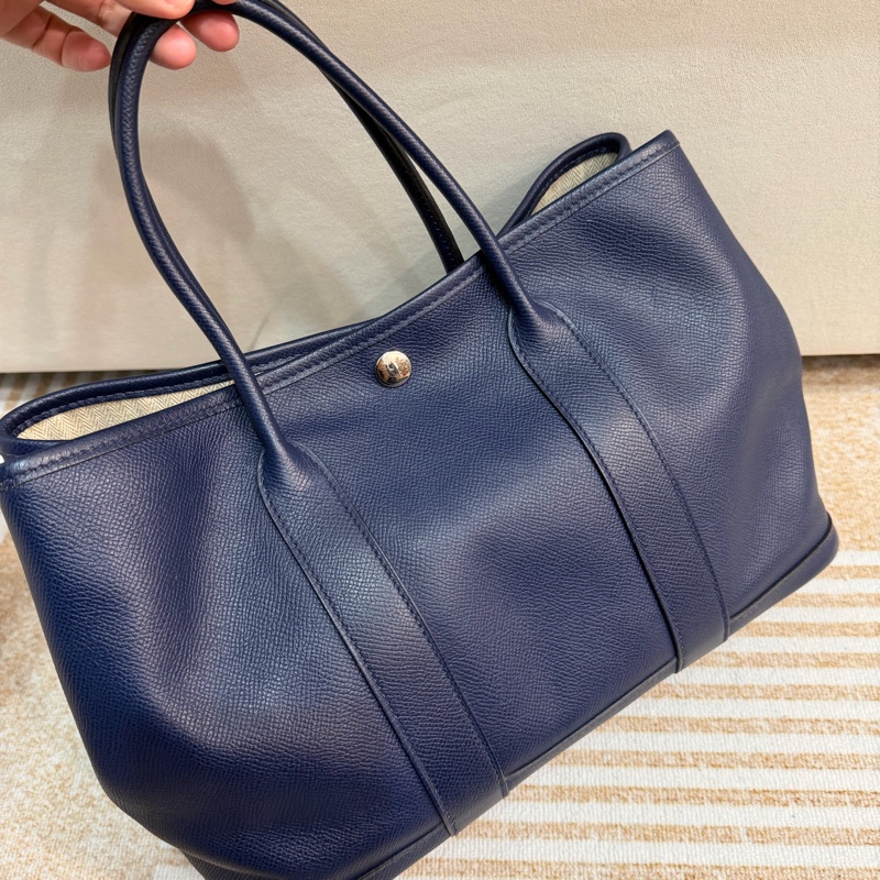 Hermes 愛馬仕 花園30cm Garden Party 藍色 Epsom皮-3