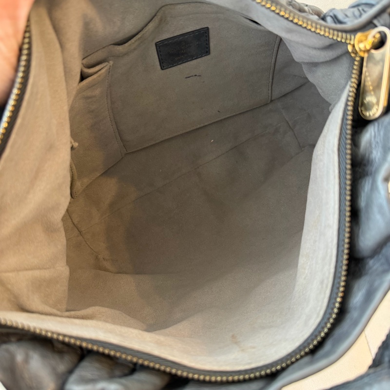 Louis Vuitton LV灰銀色 雲朵Hobo 灰色 壓紋-14