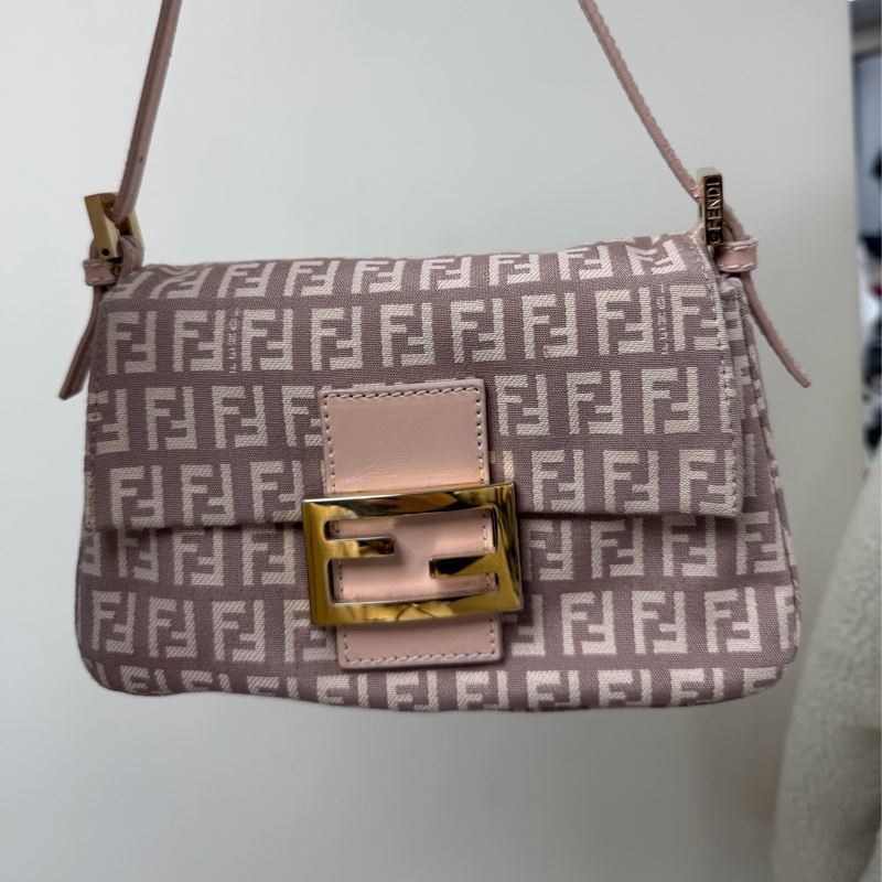 Fendi 豆沙粉法棍 粉紅色 Vintage 中古款 小胖丁-1