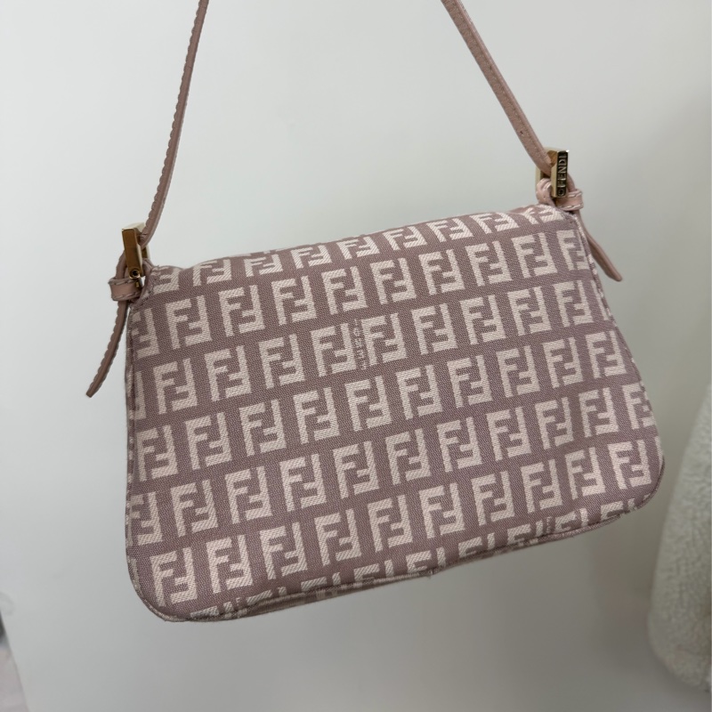 Fendi 豆沙粉法棍 粉紅色 Vintage 中古款 小胖丁-3