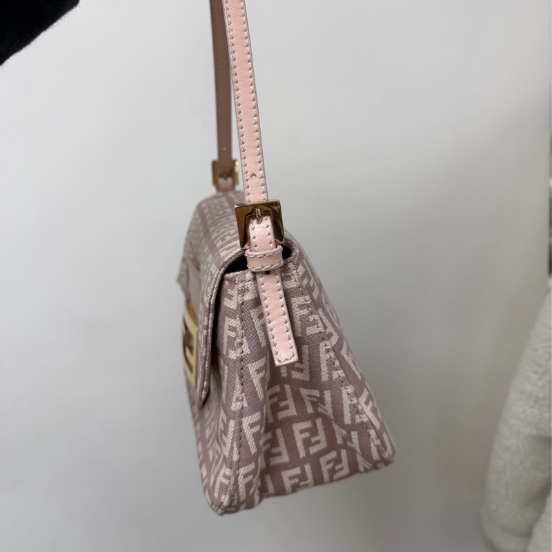 Fendi 豆沙粉法棍 粉紅色 Vintage 中古款 小胖丁-4