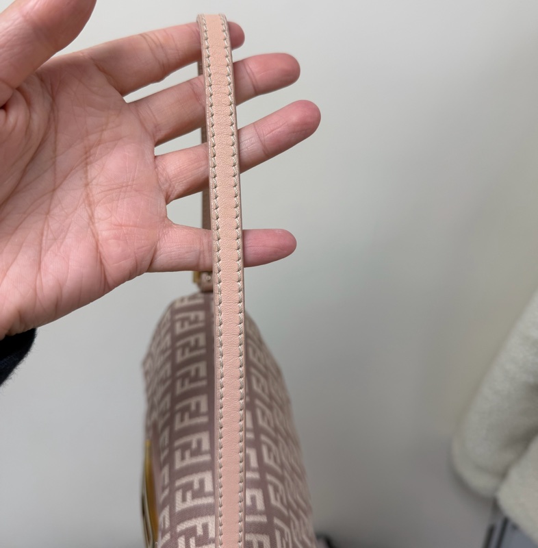 Fendi 豆沙粉法棍 粉紅色 Vintage 中古款 小胖丁-5