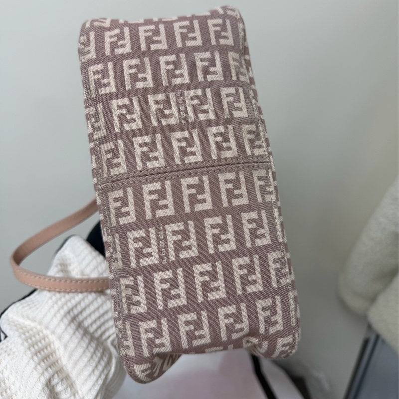 Fendi 豆沙粉法棍 粉紅色 Vintage 中古款 小胖丁-6