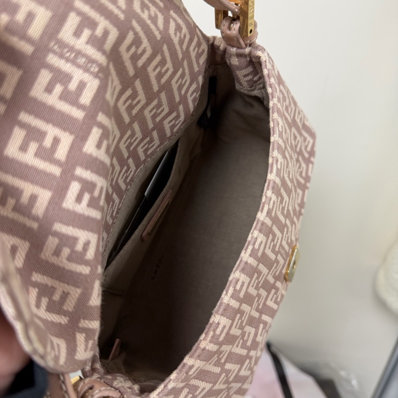 Fendi 豆沙粉法棍 粉紅色 Vintage 中古款 小胖丁-8