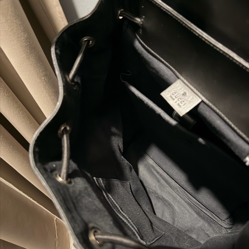 Gucci 經典老花 黑武士 Supreme 後背包-9