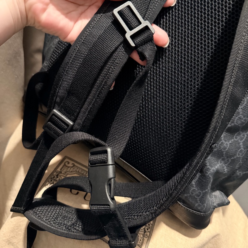 Gucci 經典老花 黑武士 Supreme 後背包-18