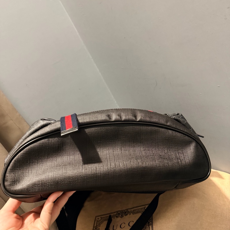 Gucci 經典老花 黑武士 Supreme 後背包-25