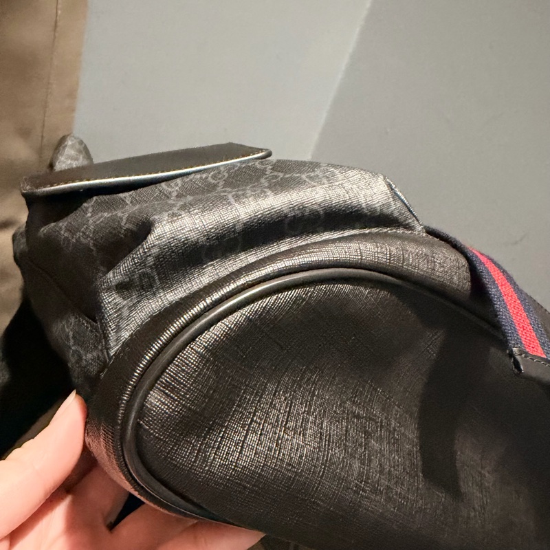 Gucci 經典老花 黑武士 Supreme 後背包-26