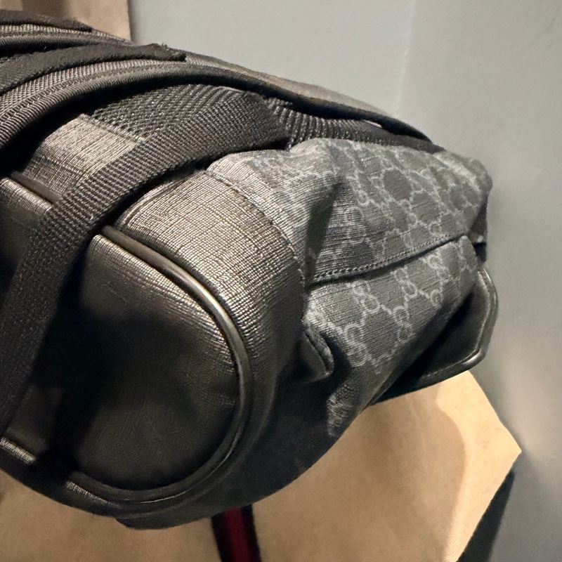 Gucci 經典老花 黑武士 Supreme 後背包-28