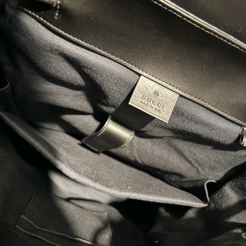 Gucci 經典老花 黑武士 Supreme 後背包-38
