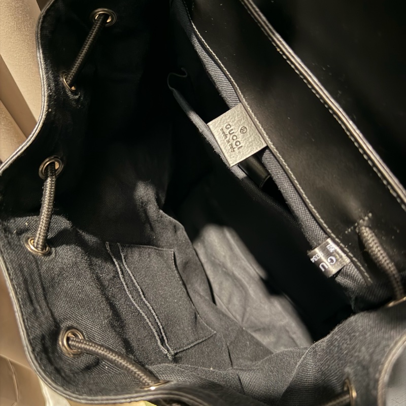 Gucci 經典老花 黑武士 Supreme 後背包-39
