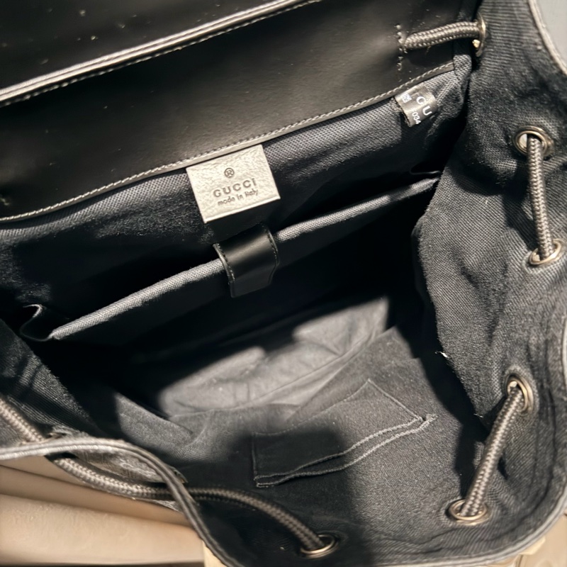 Gucci 經典老花 黑武士 Supreme 後背包-45