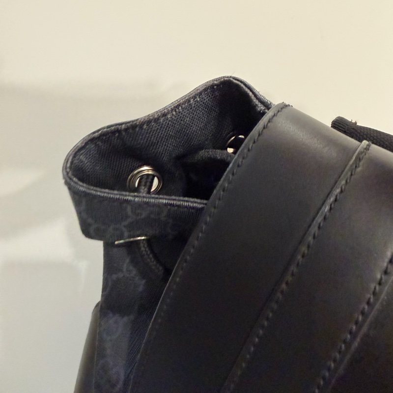 Gucci 經典老花 黑武士 Supreme 後背包-48