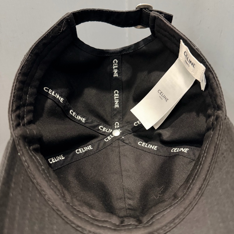 Celine 刺繡 棒球帽 黑 M-8