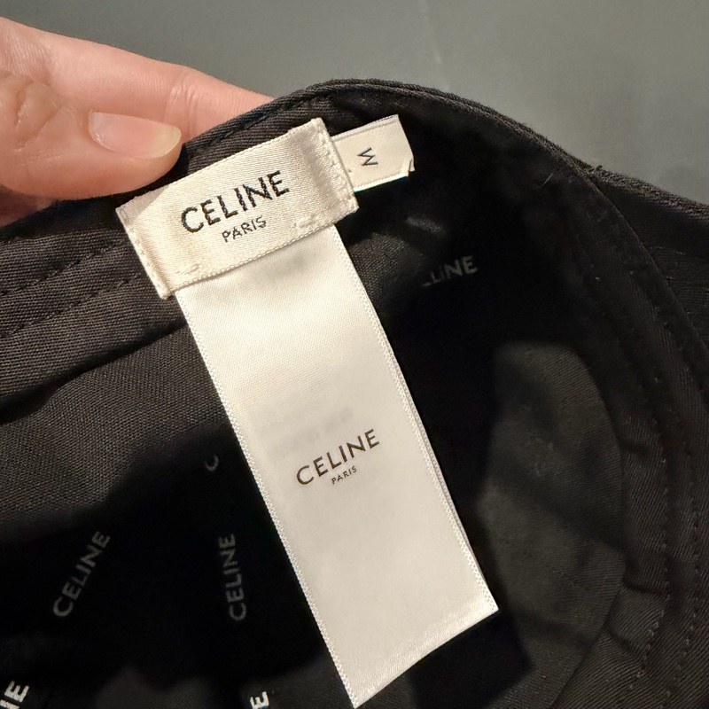 Celine 刺繡 棒球帽 黑 M-10